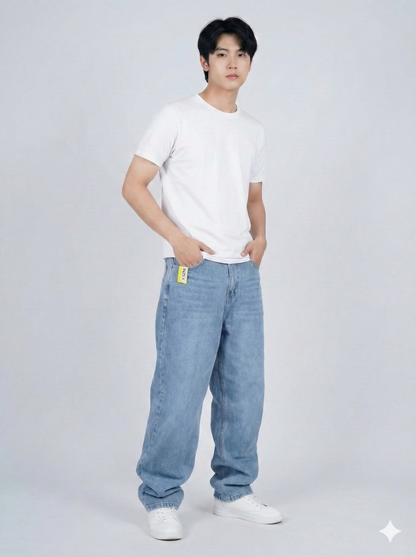 Light Blue Baggy Jeans (UPTO 60% off)