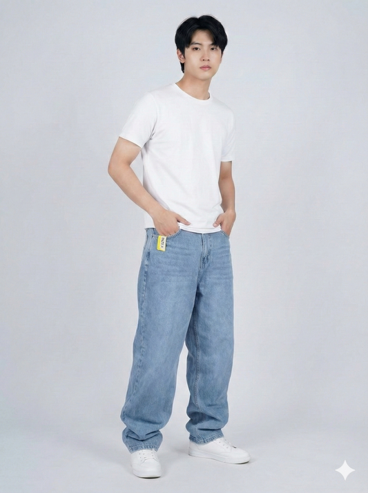 Light Blue Baggy Jeans (UPTO 60% off)